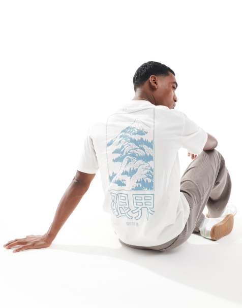 ONLY & SONS – Oversize-T-Shirt in Weiß mit Bergprint auf dem Rücken - view 1
