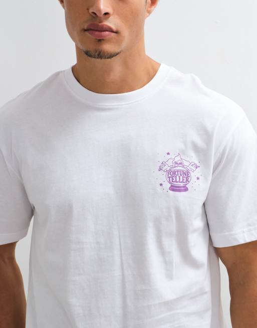 ONLY & SONS – Oversize-T-Shirt in Weiß mit „Fortune Teller“-Rückenprint, 5 von 5