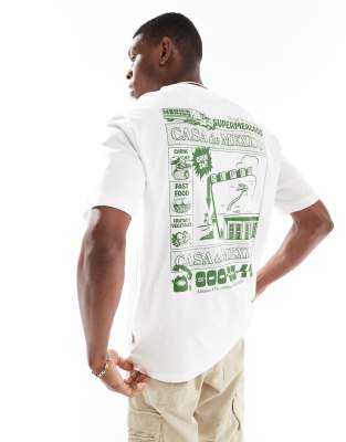 SONS - Oversize-T-Shirt in Weiß mit Mexiko-Rückenprint Weiß M