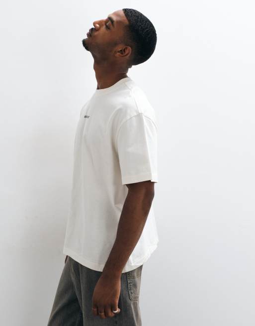 ONLY & SONS Oversize-T-Shirt mit Leave-Blank-Print in Elfenbein, 4 von 5