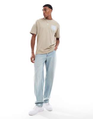 ONLY & SONS OVERSIZE T-SHIRT WITH BLOCK DESERT BACK PRINT 