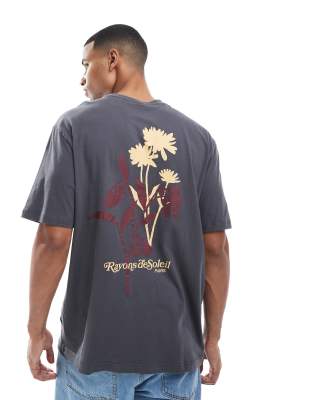 Only & Sons Oversize T-shirt With Floral Back Print