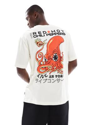 ONLY & SONS oversize t-shirt with Red Hot Chilli Peppers print in