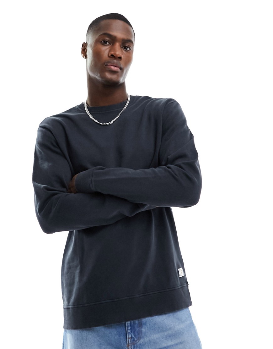 ONLY & SONS oversized crew neck sweat in black wash