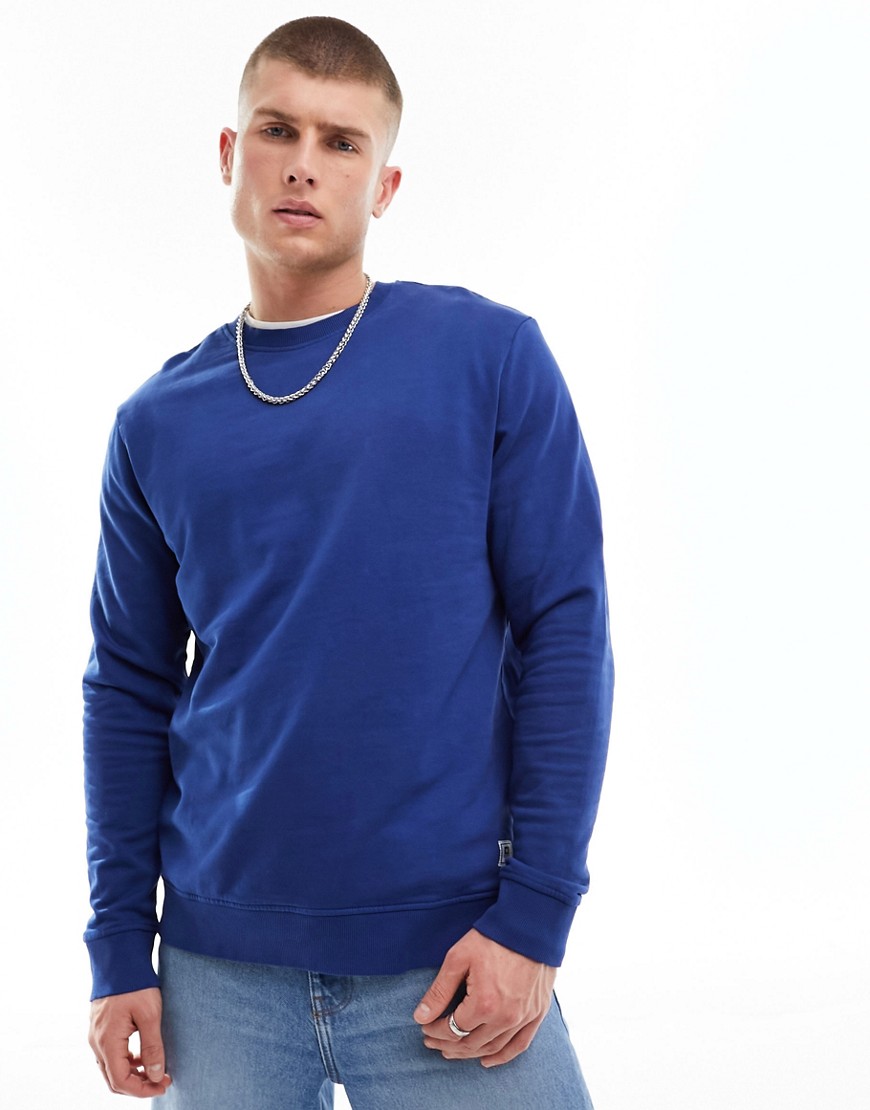 ONLY & SONS oversized crew neck sweat in blue