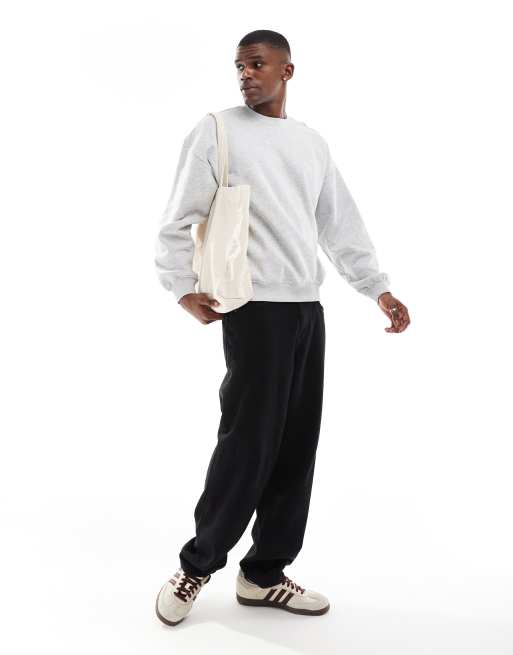 ONLY & SONS oversized crew neck sweatshirt in light gray, 2 of 4