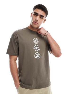 Only & Sons Oversized Fit T-shirt With Ancient Back Print