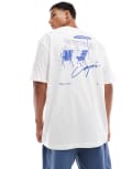 [ONLY & SONS] ONLY & SONS oversized fit t-shirt with Capri back print in white XL Cloud Dancer
