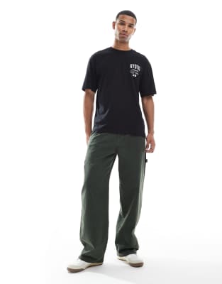 Only & Sons Oversized Fit T-shirt With Kyoto Back Print In Black