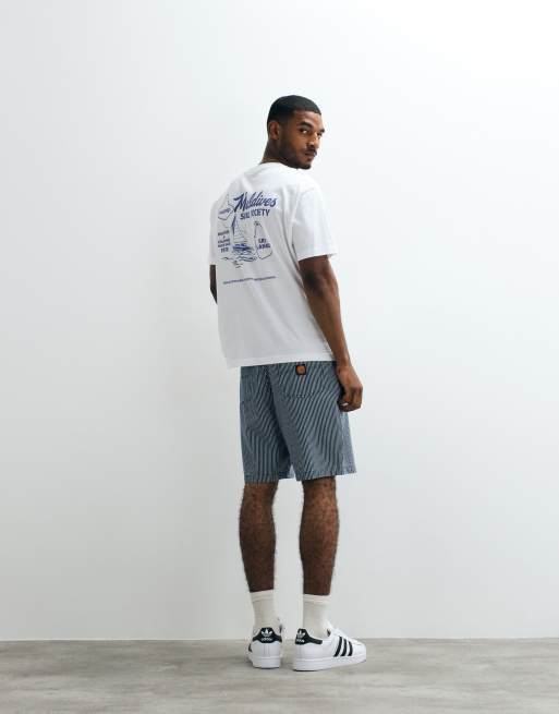 ONLY & SONS oversized fit t-shirt with Maldives back print in white, 3 of 5