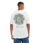 [ONLY & SONS] ONLY & SONS oversized fit t-shirt with mandala back print in white M Cloud Dancer