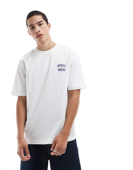 ONLY & SONS oversized fit t-shirt with Margate back print in white, 3 of 4