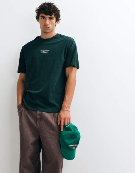 ONLY & SONS oversized fit t-shirt with Studio Archives back and chest print in dark green - view 1