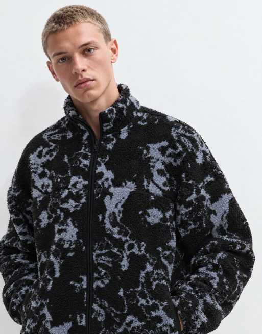 ONLY & SONS oversized fleece met zwarte abstracte print, 7 van 10