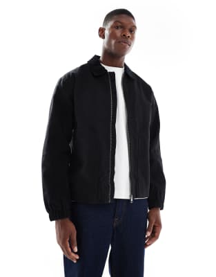 Only & Sons Oversized Heavyweight Barn Jacket In Black