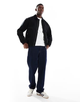 Only & Sons Oversized Heavyweight Barn Jacket In Black