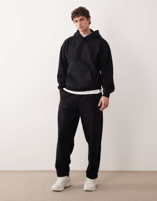ONLY & SONS oversized hoodie co-ord in black, 2 of 5