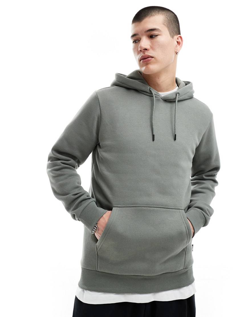 ONLY & SONS oversized hoodie in dark sage-Green