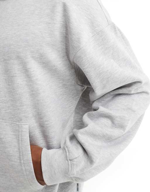 Only & Sons oversized hoodie in light grey melange, 4 of 4