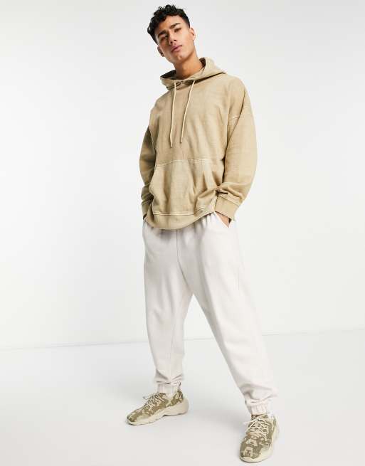 Only & Sons oversized jersey set in washed beige