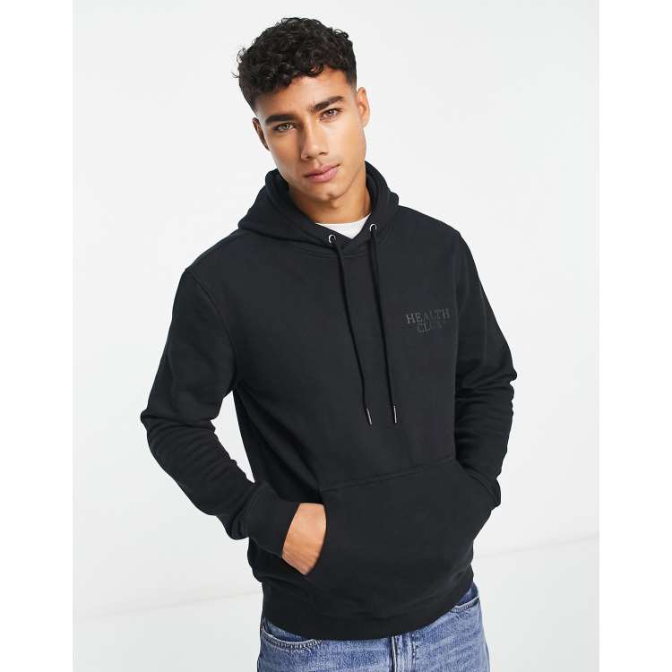 Only u0026 Sons oversized hoodie with health club print in black | ASOS