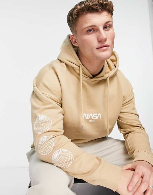 Nasa hoodie sweatshirt outlet beige