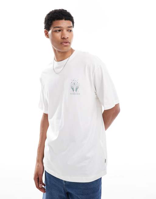 ONLY & SONS - Oversized hvid T-shirt med 'Fortune'-print på ryggen, 3 af 4