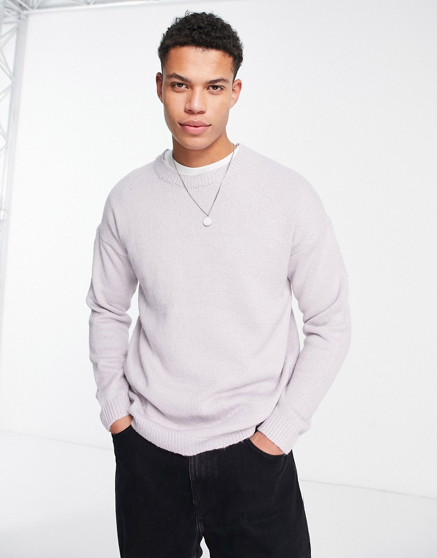Only & Sons oversized knit sweater in lilac-Purple