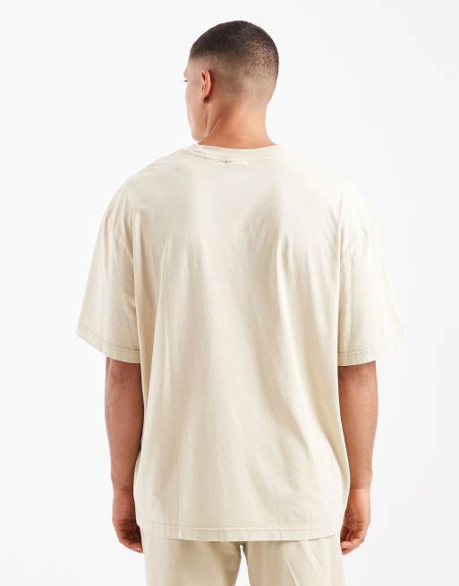 ONLY & SONS oversized lounge t-shirt in cream (part of a set), 3 of 5