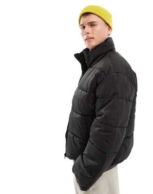 ONLY & SONS oversized puffer jacket in black