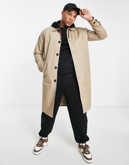 uit triatlon Wierook Only & Sons - Oversized regenjas in beige | ASOS