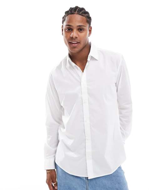 ONLY & SONS oversized shirt in white - view 1