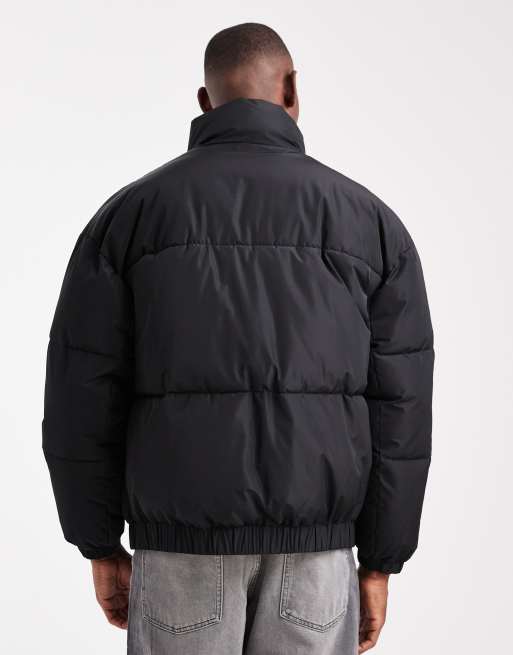 ONLY & SONS - Oversized sort dynejakke med tætsiddende kanter, 3 af 5