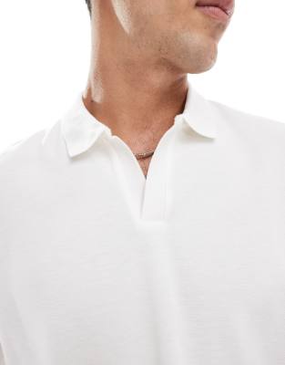 Only & Sons Oversized Split Neck Polo