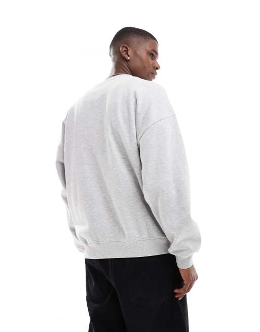 ONLY & Sons - Oversized sweater met ronde hals in lichtgrijs, 3 van 4