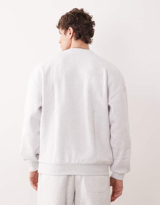 ONLY & SONS oversized sweatshirt co-ord in super light grey, 5 of 5