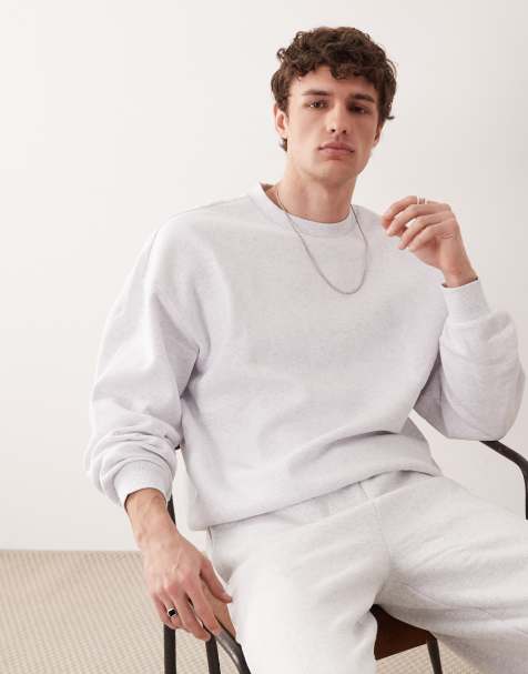 ONLY & SONS oversized sweatshirt in super light grey (Part of a set) - view 1