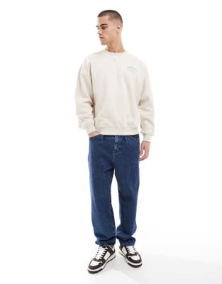 Only & Sons Oversized Sweatshirt With Harmony Back Print In White