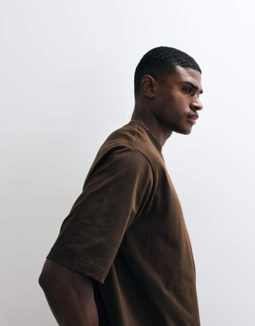 ONLY & SONS - Oversized T-shirt in donkerbruin, 2 van 5