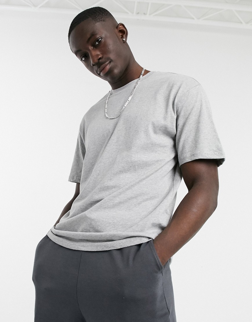 Only & Sons oversized t-shirt in light gray-Grey