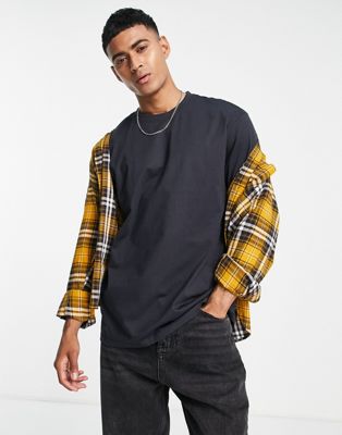Only & Sons oversized t-shirt in navy  - ASOS Price Checker