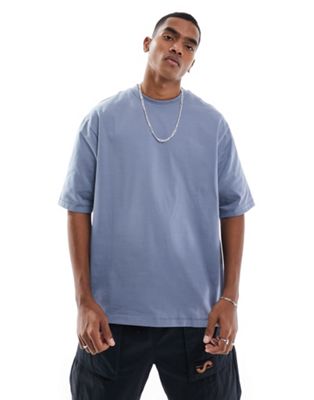 Only & Sons oversize t-shirt in washed blue