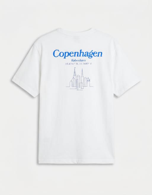 Only & Sons - Oversized T-shirt met Copenhagen-print op de achterkant in wit, 7 van 9