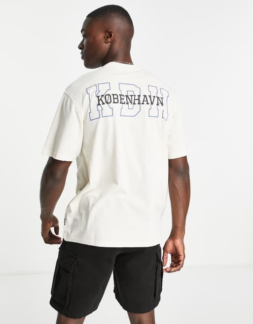 Only & Sons - Oversized T-shirt met logo en 'Copenhagen'-print op de achterkant in wit