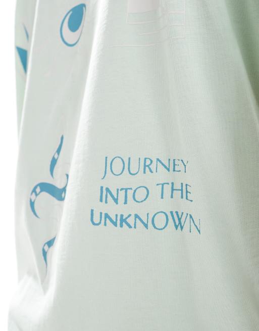  ONLY & SONS - Oversized T-shirt met print op de achterkant in lichtgroen, 3 van 4