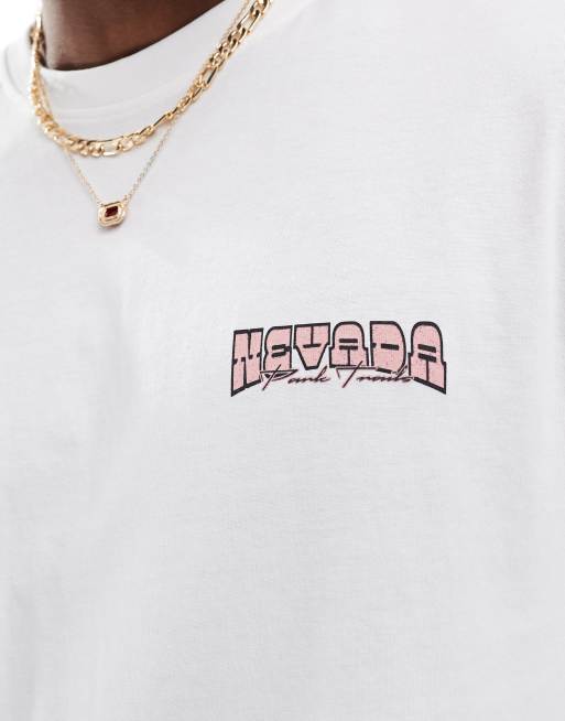 Only & Sons - Oversized T-shirt met print op de achterkant in wit, 3 van 4