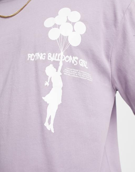 Banksy Louis Vuitton Kid Purple T-Shirt