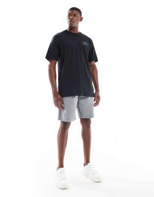 Only & Sons Oversized T-shirt With Beigel Lane Front And Back Prints In Black