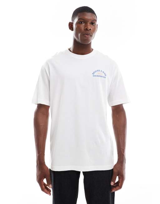 ONLY & SONS oversized t-shirt with beigel lane front and