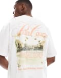 [ONLY & SONS] ONLY & SONS oversized t-shirt with courts back print in white S Cloud Dancer